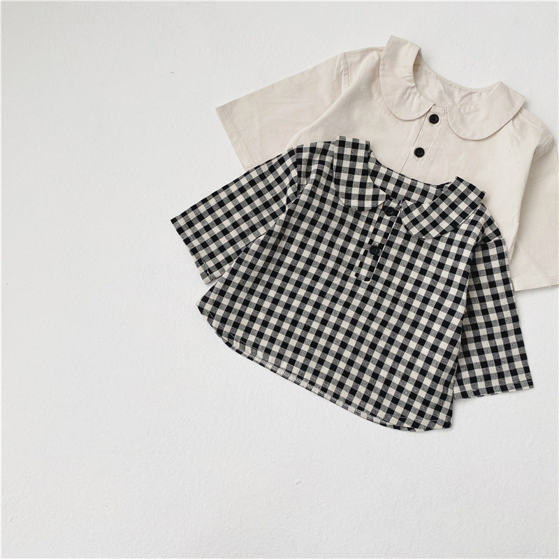 Baby's shirt-strap crawling suit