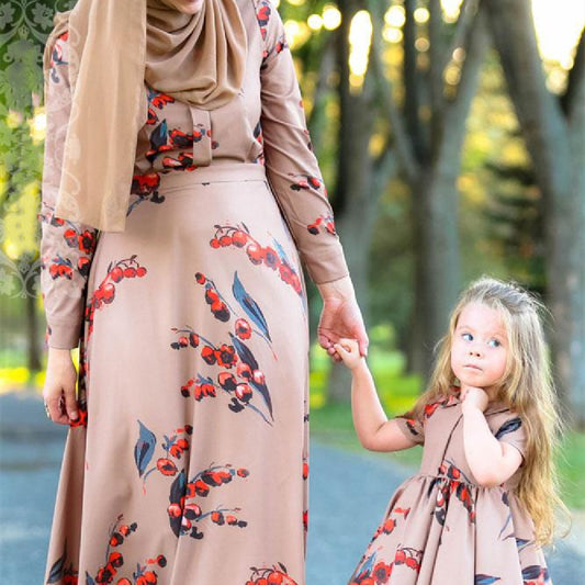 Slim Fit Oversized Dress Parent-child Outfit