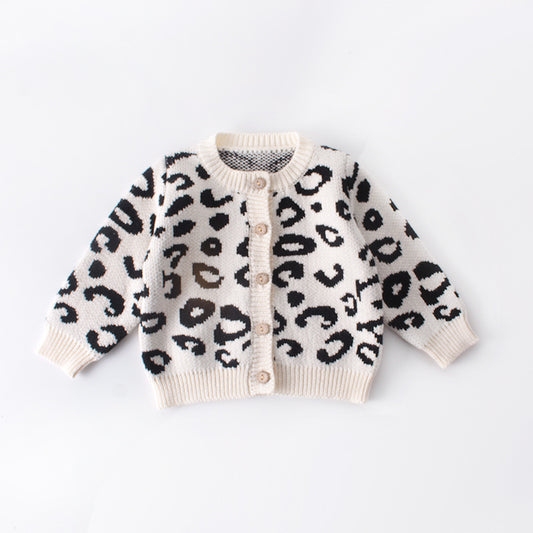 Leopard coat baby suit