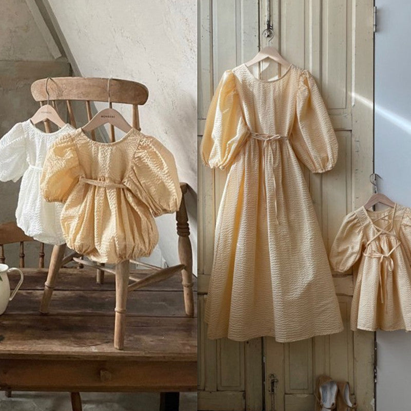 Early Autumn Girls' Romper Parent-child Dress